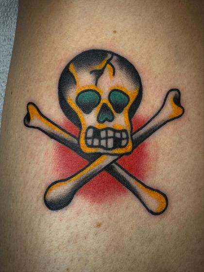 Color tattoo work by Chris Tate