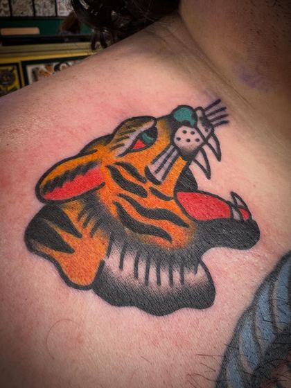 Color tattoo work by Chris Tate