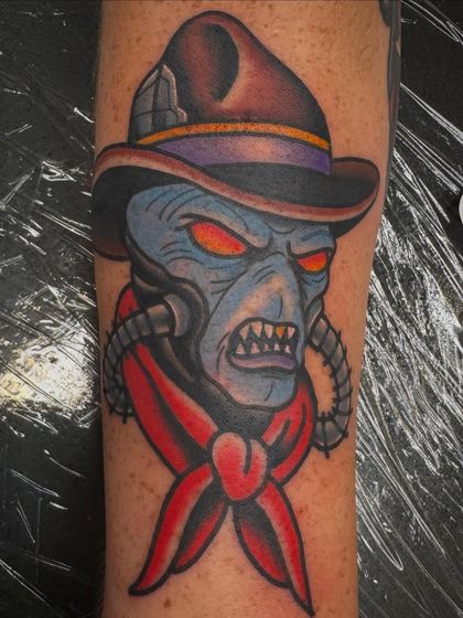 Color tattoo work by Chris Tate