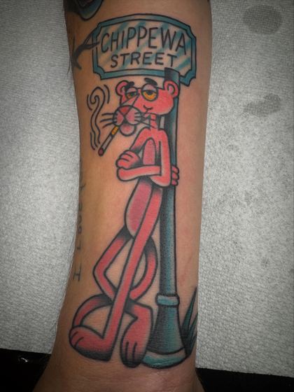 Color tattoo work by Chris Tate