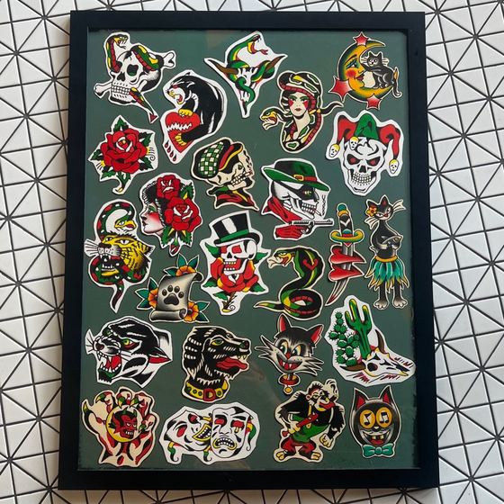 A painted flash sheet by Chris Tate