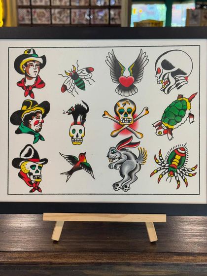 A painted flash sheet by Chris Tate