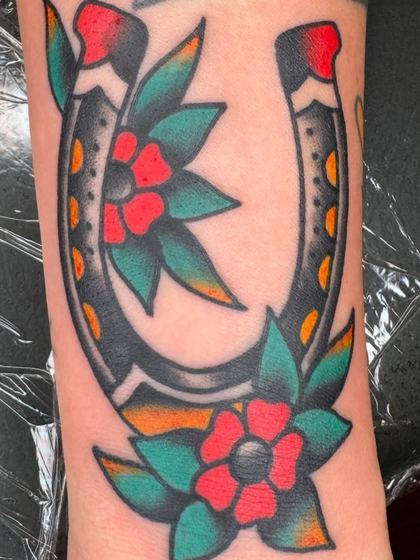 Color tattoo work by Chris Tate