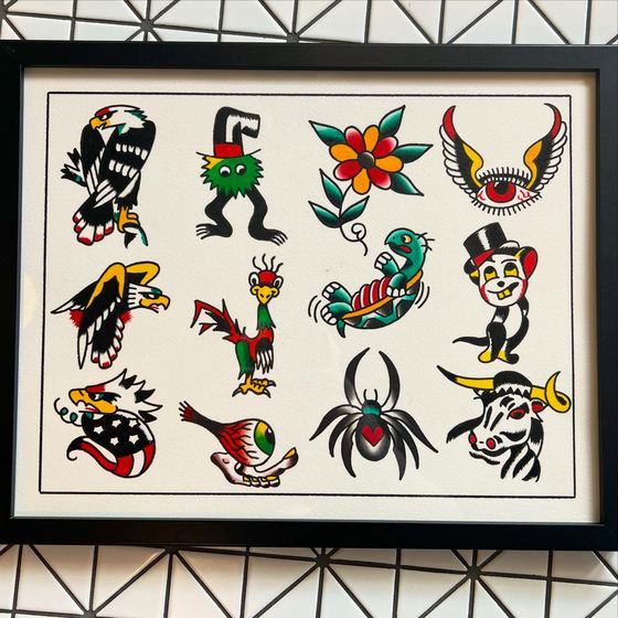 A painted flash sheet by Chris Tate