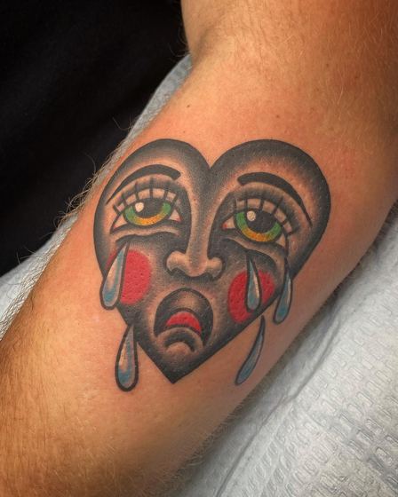 Color tattoo work by Chris Tate