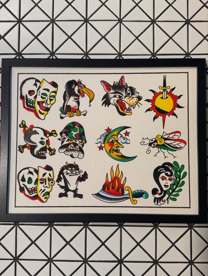 A painted flash sheet by Chris Tate