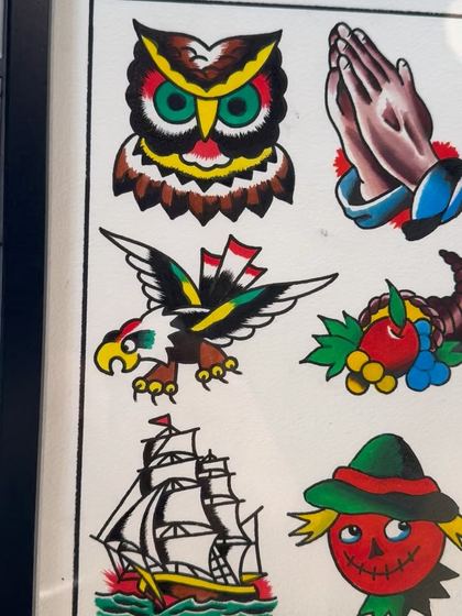 A painted flash sheet by Chris Tate