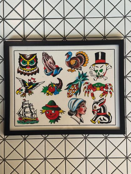 A painted flash sheet by Chris Tate