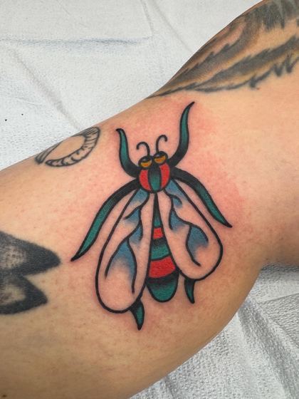 Color tattoo work by Chris Tate