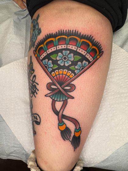Color tattoo work by Chris Tate