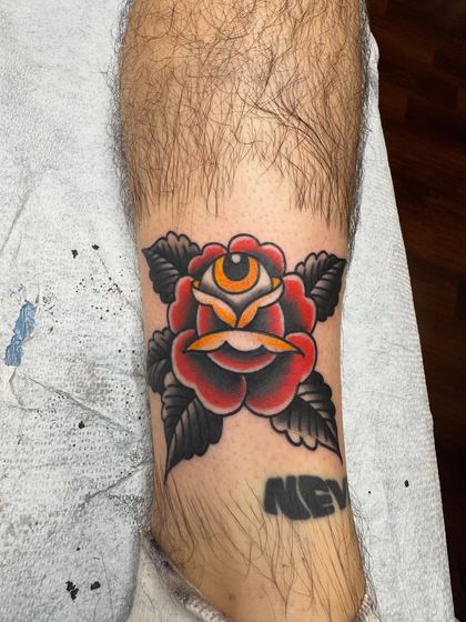 Color tattoo work by Chris Tate