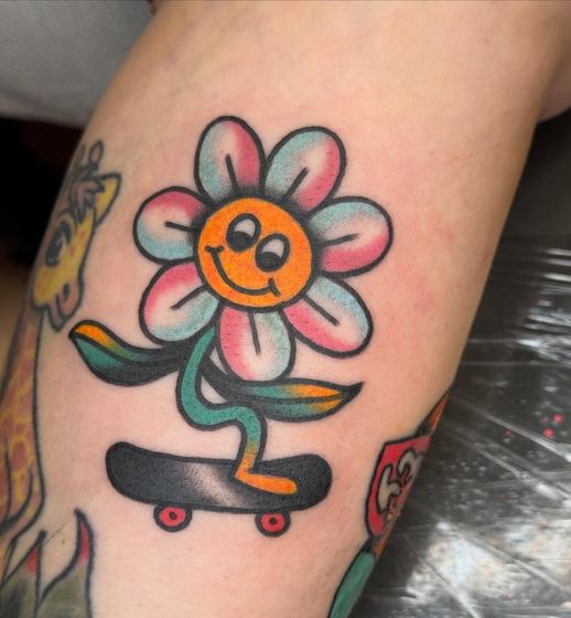 Color tattoo work by Chris Tate