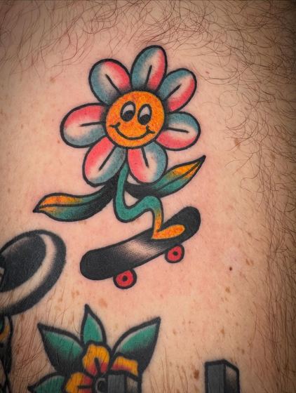 Color tattoo work by Chris Tate