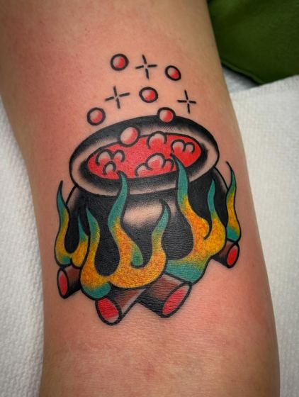 Color tattoo work by Chris Tate