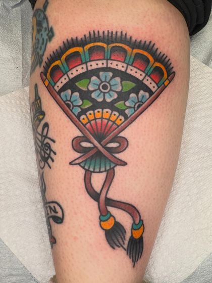 Color tattoo work by Chris Tate