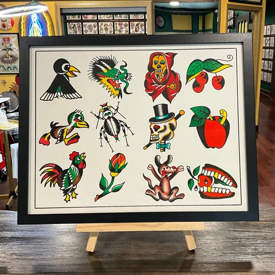 A painted flash sheet by Chris Tate