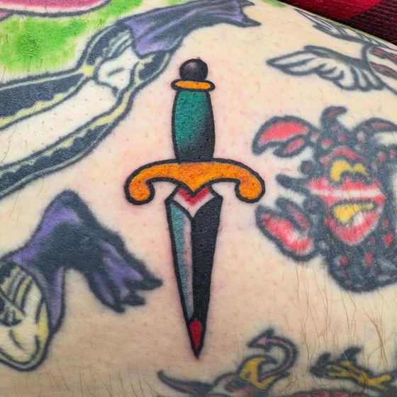 Color tattoo work by Chris Tate