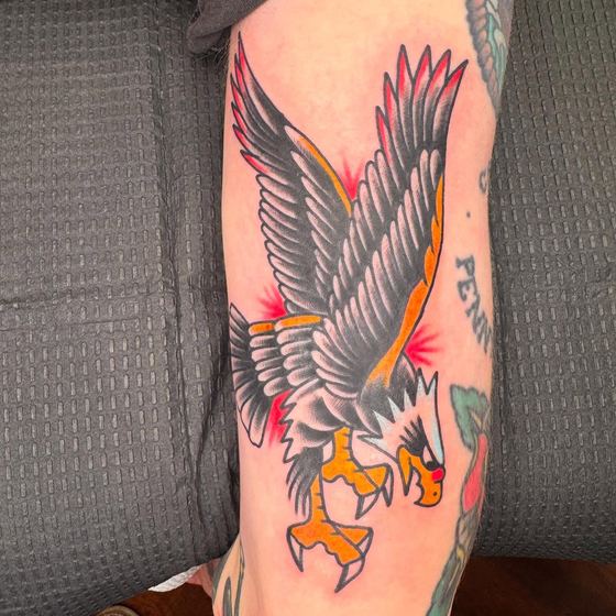 Color tattoo work by Chris Tate