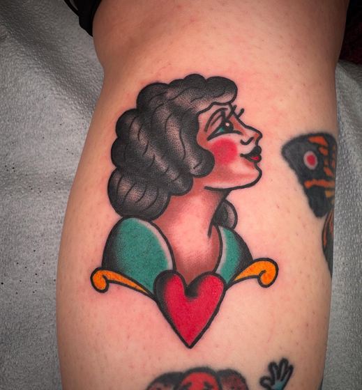 Color tattoo work by Chris Tate