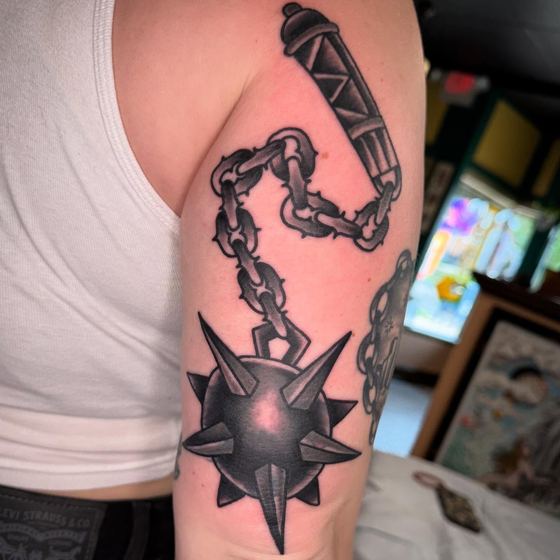 Black & Gray tattoo work by Chris Tate