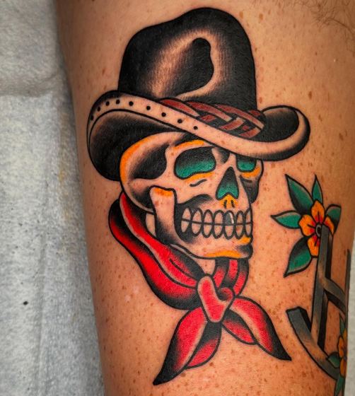 Color tattoo work by Chris Tate
