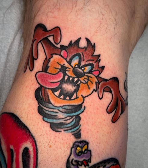 Color tattoo work by Chris Tate