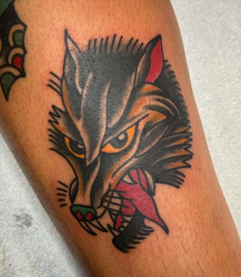 Color tattoo work by Chris Tate