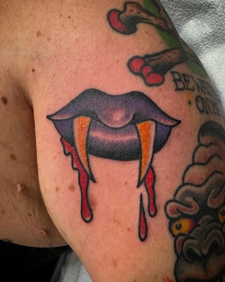 Color tattoo work by Chris Tate