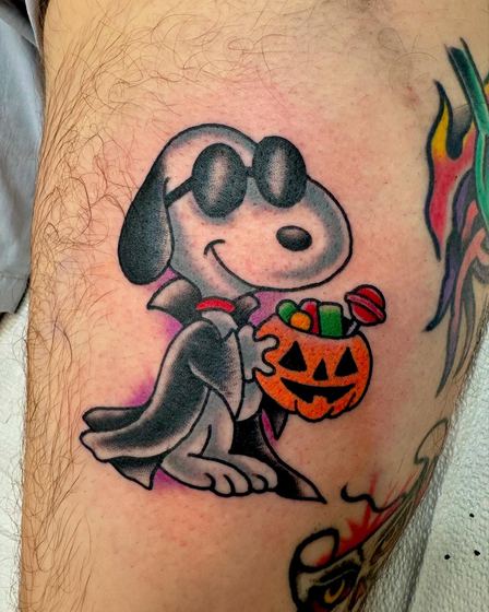 Color tattoo work by Chris Tate