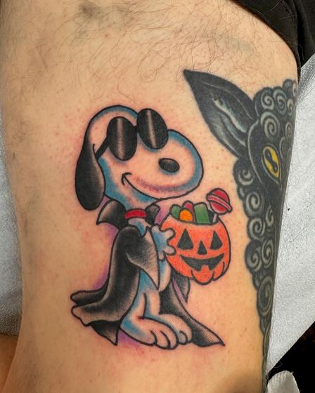 Color tattoo work by Chris Tate