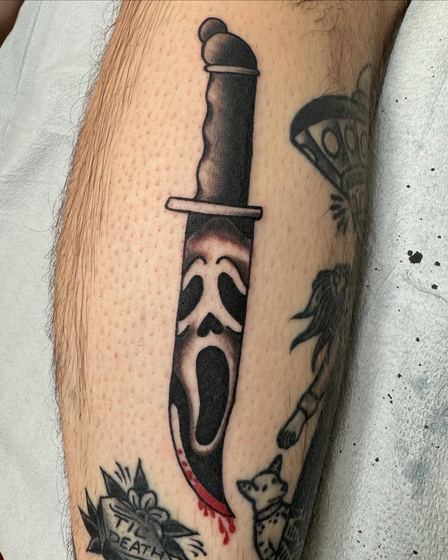 Color tattoo work by Chris Tate