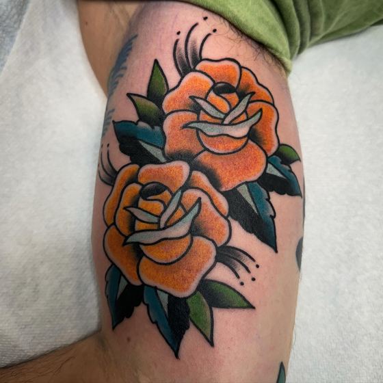 Color tattoo work by Chris Tate