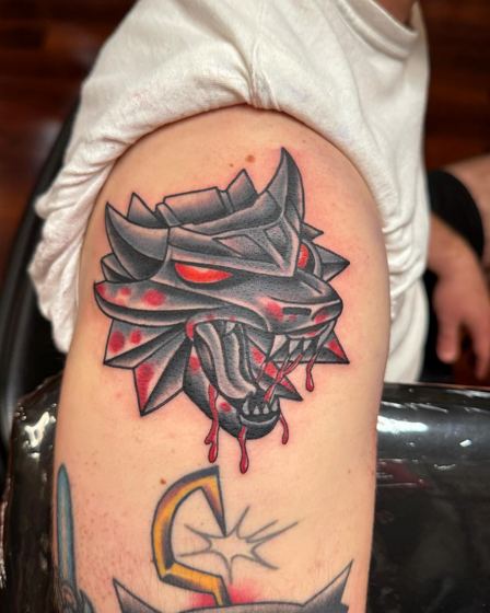 Color tattoo work by Chris Tate