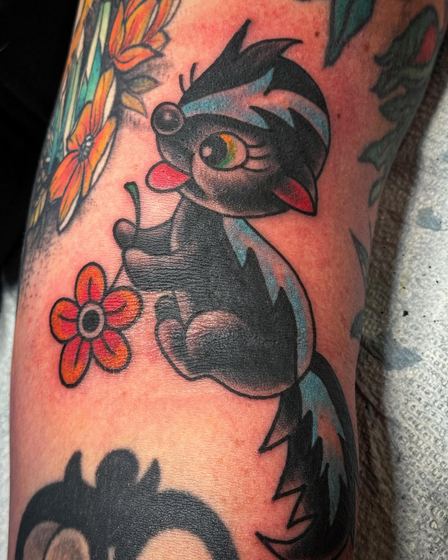 Color tattoo work by Chris Tate