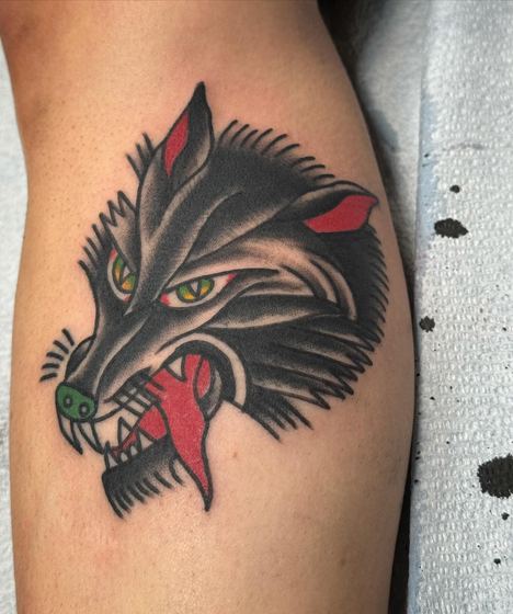 Color tattoo work by Chris Tate