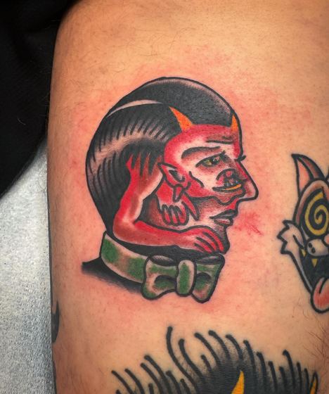 Color tattoo work by Chris Tate