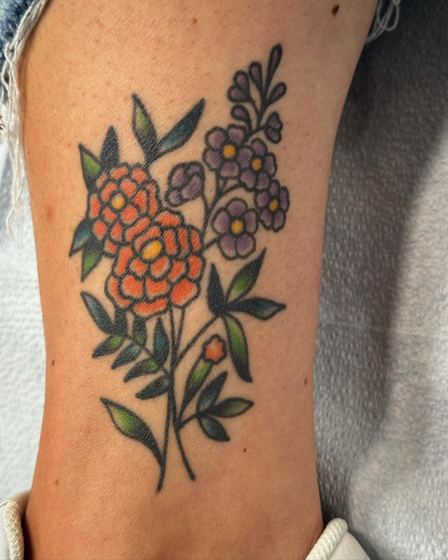 Color tattoo work by Chris Tate