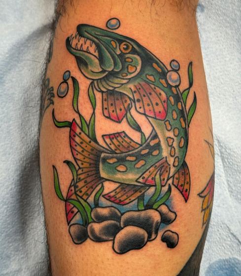 Color tattoo work by Chris Tate