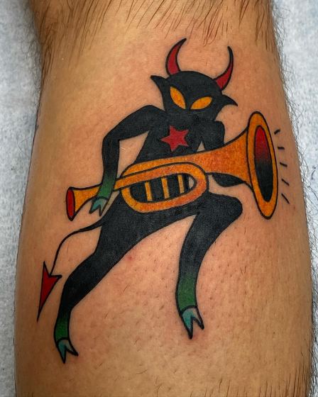 Color tattoo work by Chris Tate