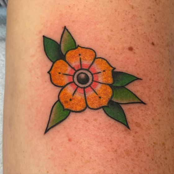 Color tattoo work by Chris Tate