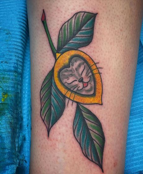 Color tattoo work by Chris Tate