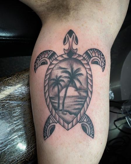 Black & Gray tattoo work by Chris Tate