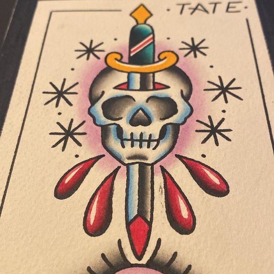 A painted flash sheet by Chris Tate