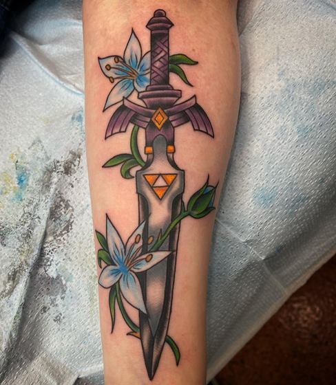 Color tattoo work by Chris Tate