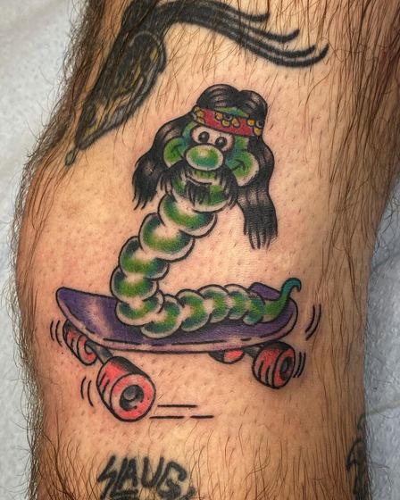 Color tattoo work by Chris Tate