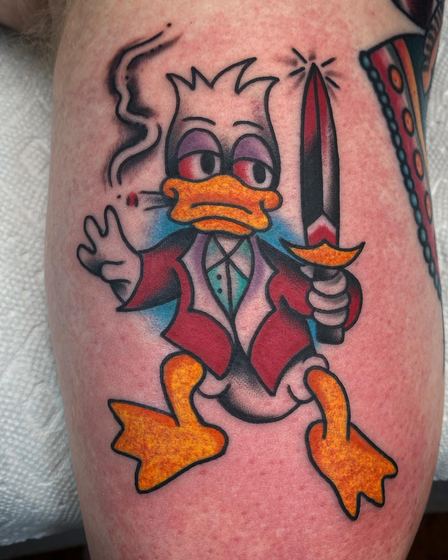 Color tattoo work by Chris Tate