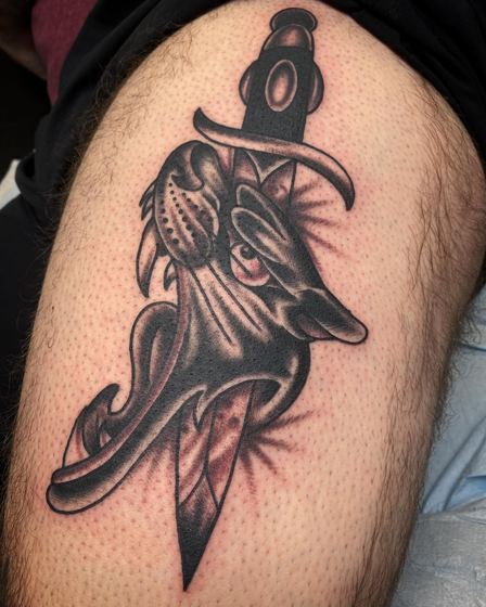 Black & Gray tattoo work by Chris Tate