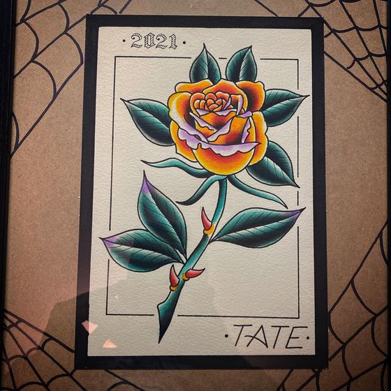 A painted flash sheet by Chris Tate