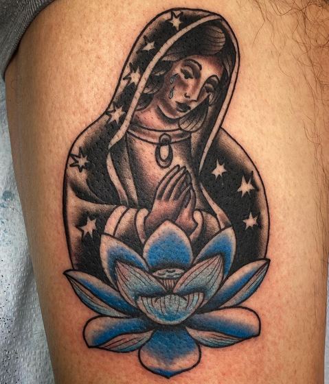 Color tattoo work by Chris Tate