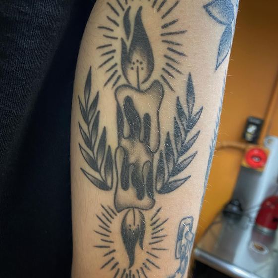 Black & Gray tattoo work by Chris Tate